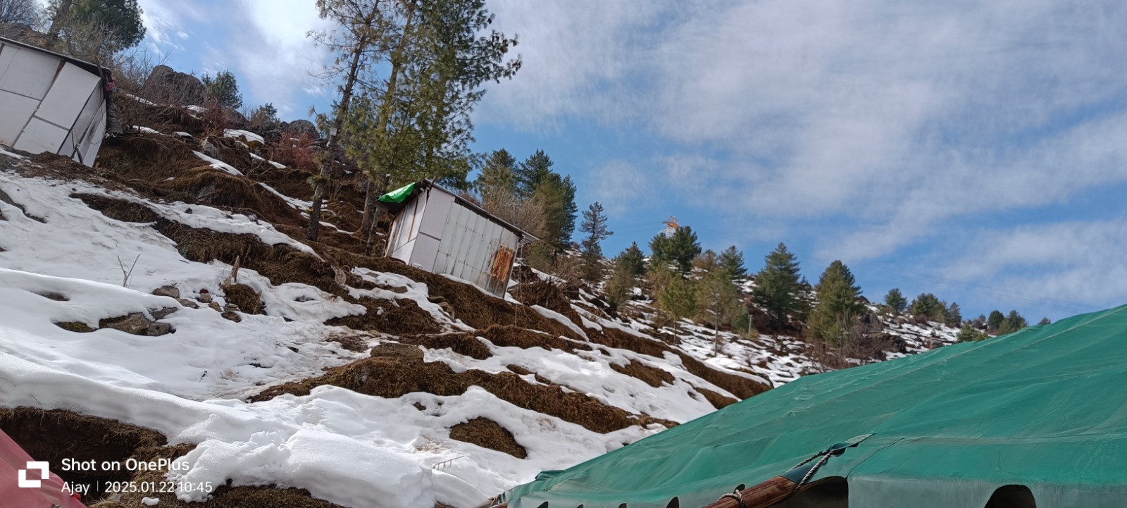 Snowfall in Auli Hill Station