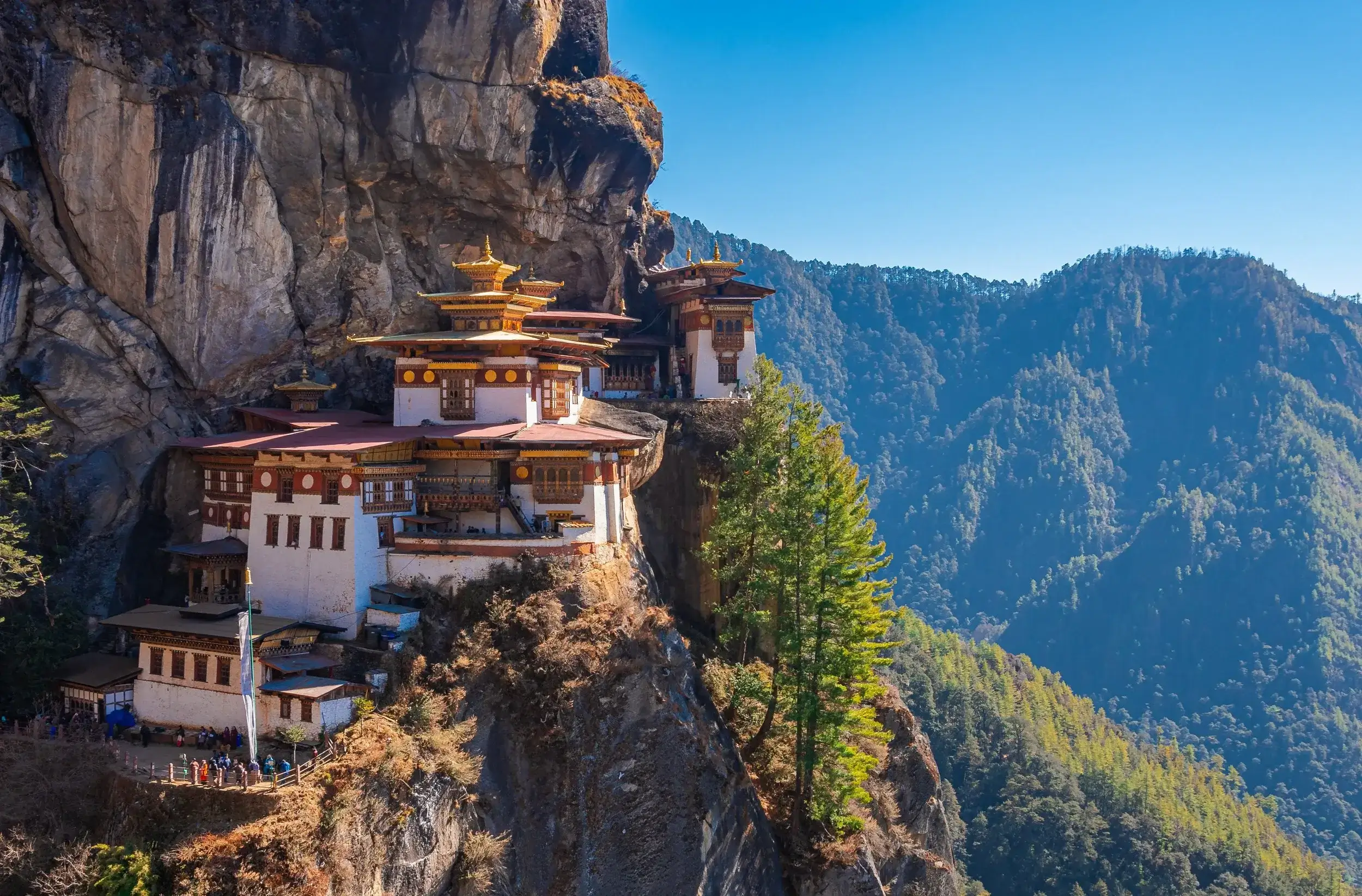 Beautiful Bhutan mountains and monasteries Himalayn nature